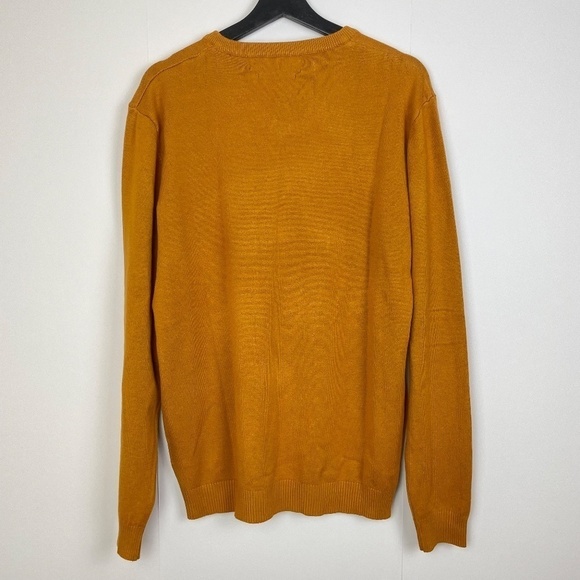 Men's X-Ray Slim Fit Mustard Yellow Soft Premium Comfort Sweater, Size L - Picture 6 of 6